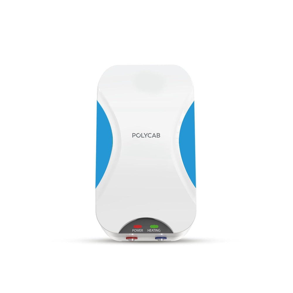 Polycab Etira Plus 3 Litre, 3Kw Electric Wall Mount Instant Geyser (Water Heater) For Home, Bathroom|Efficient Heating Element|Enhanced Safety Measures|Versatile Usage|Durable Engineered Body?White?