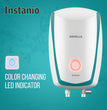 Havells Instanio 3 Litre Instant Water Heater | Color Changing LED Indicator, Rust & Shook Proof | SS Tank, ISI Certified, Warranty: 5 year on Inner Container ; 2 year comprehensive | (White Blue)
