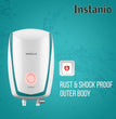 Havells Instanio 3 Litre Instant Water Heater | Color Changing LED Indicator, Rust & Shook Proof | SS Tank, ISI Certified, Warranty: 5 year on Inner Container ; 2 year comprehensive | (White Blue)