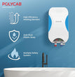 Polycab Etira Plus 3 Litre, 3Kw Electric Wall Mount Instant Geyser (Water Heater) For Home, Bathroom|Efficient Heating Element|Enhanced Safety Measures|Versatile Usage|Durable Engineered Body?White?